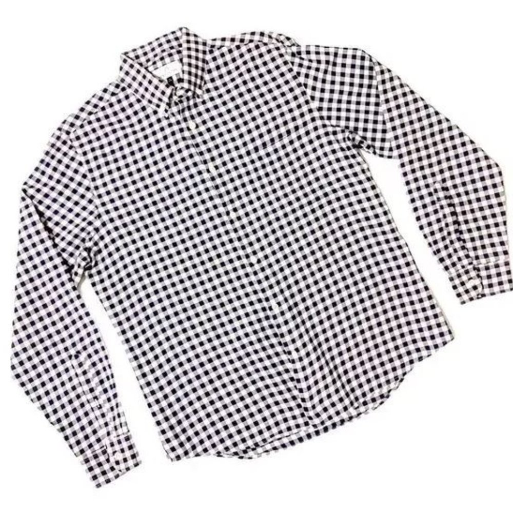 🍋 Hentsch Man • Blue & White Plaid Button-Down-M